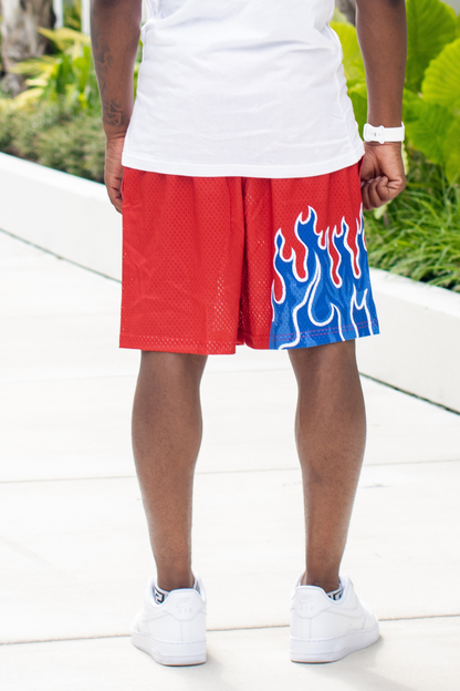 W$M Mesh Ri$k Taker Red Shorts